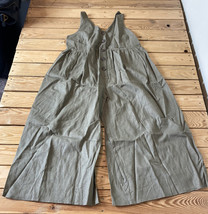 asos design NWOT women’s linen sleeveless jumpsuit Size 4P olive f11 - £27.92 GBP