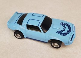 TYCO Blue Firebird Lighted Curve Hugger HO Slot Car Vintage Hong Kong - £38.95 GBP