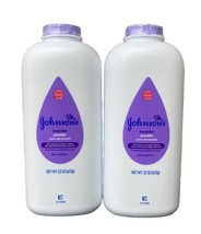 Johnson&#39;s Baby Powder Cornstarch Lavender Chamomile Jumbo 22 oz  Lot of 2 - £21.89 GBP