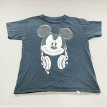 Disney Mickey Mouse Graphic Tee T-shirt Small 6/7 Black Crew Neck Short ... - £10.49 GBP