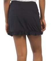 NWT Gottex G LIFESTYLE BLACK RUFFLE HEM GOLF TENNIS SKORT S M L XL image 2