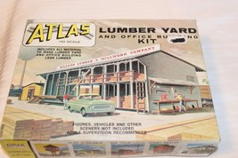 HO Scale Atlas, Lumber Yard &amp; Office Building Kit, #750 BN Open Box Vintage - £63.75 GBP