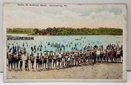 Harrisburg Pa Scene at Bathing Beach Postcard E6 - £7.26 GBP