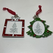 LOT OF 22022 CHRISTMAS TREE &amp; RED PRESENT MINI ORNAMENT PICTURE FRAMES - $10.00