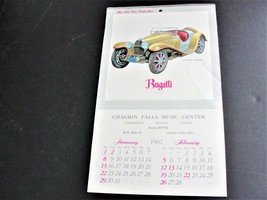 1967 Auto Memory Reproduction Calendar-Advertised by Chagrin Falls Music Center. - £13.25 GBP