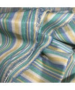 2 Yds Pastel Striped Fabric Blue Yellow Green 46” Wide - $13.52 CAD