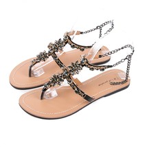 NEW Summer Women`s Fashion Bohemia Sandals Lady T-Strap Thong Flip Flops Slipper - £29.79 GBP