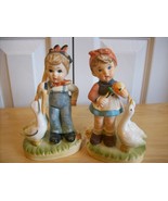 1960’s Arnart 5th Avenue Ceramic Girl and Boy Japan Figurines  - £39.18 GBP