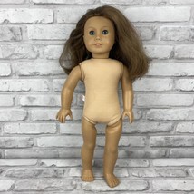 American Girl Doll Long Brown Brunette Straight Hair Medium Skin Blue Eyes  - £40.25 GBP