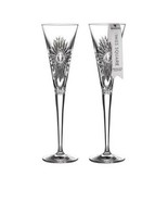 Waterford Crystal Happiness Flutes Pair 2021 Times Square New Years #105... - $190.00