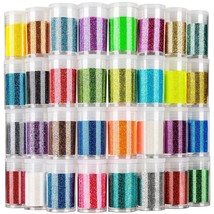 Fine Glitter For Resin, Set Of 32 Colors, Extra Fine Resin Glitter Powder, Nail  - £15.17 GBP