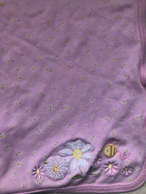 Carters Just One You Pink Daisy Applique&#39; Baby Swaddle Blanket Cotton Soft - $24.09