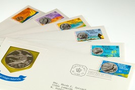 1973 Islas Vírgenes Británicas Primer Día Cachet Conjunto De 6 Prueba Monedas - £35.60 GBP