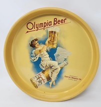 Vtg 13&quot; Across 1972 Olympia Brewing Beer Victorian Lady Metal Serving Tray U83 - £71.53 GBP