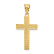 14K Gold Cross Pendant Charm Jewelry 25 x 14 mm - £67.13 GBP