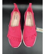 TOMS Alpargata YOUTH Ruffle Raspberry Canvas Pink Size 5.5 Girls - $12.59