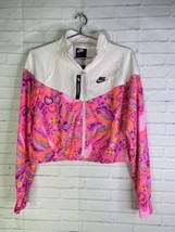 NIKE BV2827-030 Womens Future Femme Poly Knit Pink AOP Crop Track Jacket... - £32.62 GBP