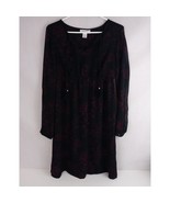 Motherhood Maternity Black Dress With Pink &amp; Blue Floral Design Size Small - $19.79
