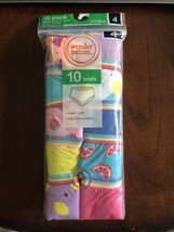 Wonder Nation Girls 10 Pack Multi Color Brief Panties Underwear Size 4 New - $12.19
