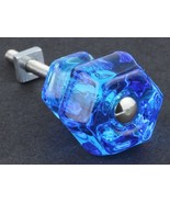 1 Vintage Style Depression Glass Cabinet Knobs Pull Victorian Turquoise ... - $6.48