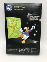 HP Everyday Glossy Photo Paper 100 Sheets 4 x 6 53 lb with Cut Tab Q5440A NEW - $8.79