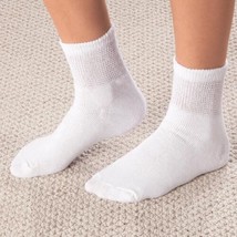 Mens Dr. Scholls Diabetes Circulatory Temp Rite White Ankle Socks 13-15 One Pair - £8.28 GBP