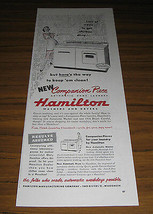 1953 Vintage Ad Hamilton Automatic Home Laundry Washers &amp; Dryers - $14.67