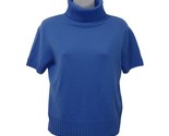 Oscar De La Renta Sweater Women&#39;s Turtle Neck Short Sleeve Wool Blend si... - $29.66