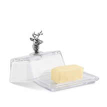 Glass Butter Dish - Elk - £38.30 GBP