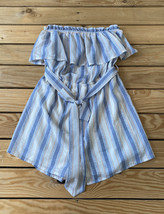 Le lis NWOT women’s strapless stripe romper size S Blue O5 - £7.83 GBP