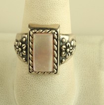Vintage Carolyn Pollack Sterling Silver Mother Of Pearl Ring - £43.66 GBP