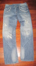 DP21JEANS DP21 Distressed Denim Designer Jeans Made in KOREA Size 32 (81) - £67.01 GBP