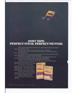 1984 Sony VHS Beta Tapes Print Ad Electronics 8.5&quot; x 11&quot; - $28.17 CAD