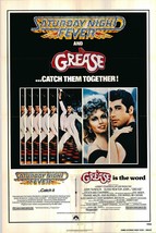 Saturday Night Fever and Grease original 1979 vintage combo one sheet movie post - £218.53 GBP