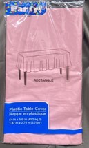 Pink Table Cover Plastic Rectangle 54” X 108” - $2.49