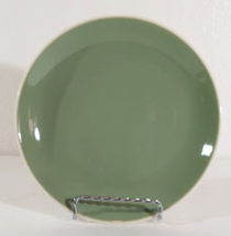Vintage IRONSTONE USA GREEN Ceramic BREAD PLATE 6 3/8&quot; - $8.70