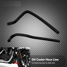 Motorcycle Black Oil Cooler Hose Line Oil Drain Tube For Harley Sportste... - £53.14 GBP