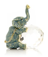 Keren Kopal Elephant on crystal ball Trinket box Decorated &amp;Austrian Cry... - $1,094.65 MXN