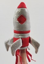 *B7) 1998 The Manhattan Toy Company Moon Rocket Finger Puppet Plush Toy - $11.87