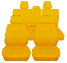 Front and Rear SUV seat covers fits 2011-2020 Jeep Grand Cherokee  yellow - £46.90 GBP+
