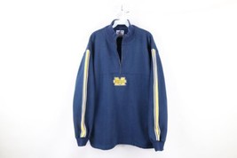 Vtg 90s Mens Large Faded Heavyweight University of Michigan Half Zip Sweatshirt - £48.19 GBP