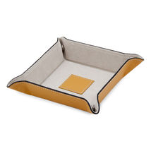Bey Berk Yellow Leather Snap Valet with Pig Skin Tray Leather Lining - $659.47 MXN