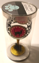 MOD PAWS Oversized Black Cat Kitty Wine Glass New - £29.56 GBP