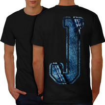 Letter J Jeans Fashion Shirt Blue Pants Men T-shirt Back - £9.76 GBP