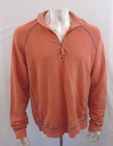 Tommy Bahama Men&#39;s Orange Mock 1/2 Zip Long Sleeve Pullover Sweatshirt S... - $10.79 CAD