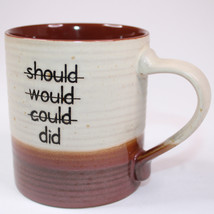 Spectrum Coffee Mug Should Would Could Did Brown And Cream Tea Cup VG 20... - $9.74