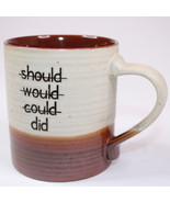 Spectrum Coffee Mug Should Would Could Did Brown And Cream Tea Cup VG 20... - £7.66 GBP