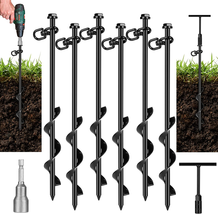 6 Pack Ground Anchor Heavy Duty Earth Anchors with T Handle - £51.23 GBP