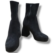 Lulus Shoes Size 6 Women&#39;s Lulus Mazarine Faux Suede Platform Mid-Calf B... - $49.49