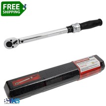 Craftsman 3/8&quot; Drive Torque Wrench 5-80 FT LB Adjustable Soft Grip 24T NEW - £61.76 GBP